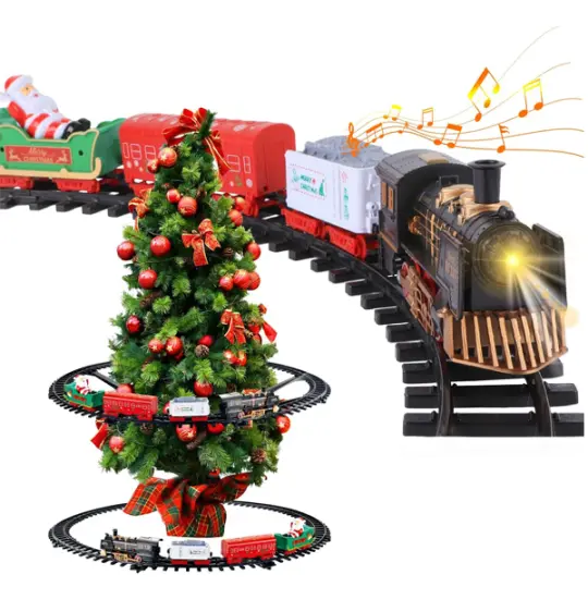 Train Christmas Train Set Around The Christmas Tree 982