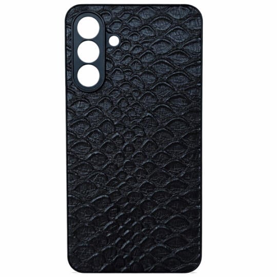 Samsung Galaxy A36 case Leather Crocodille Black