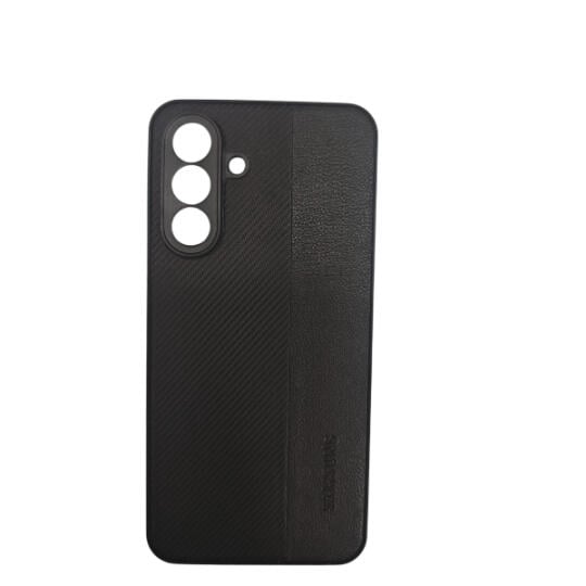 Samsung Galaxy A36 case Leather Carbon  Vertical Black