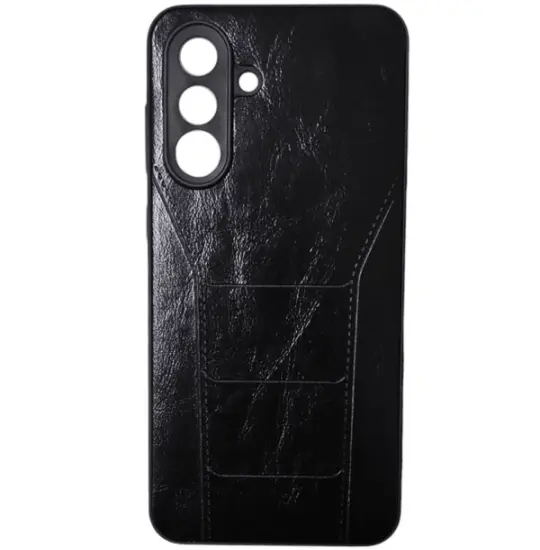 Samsung Galaxy A36 case Leather Three Line Black