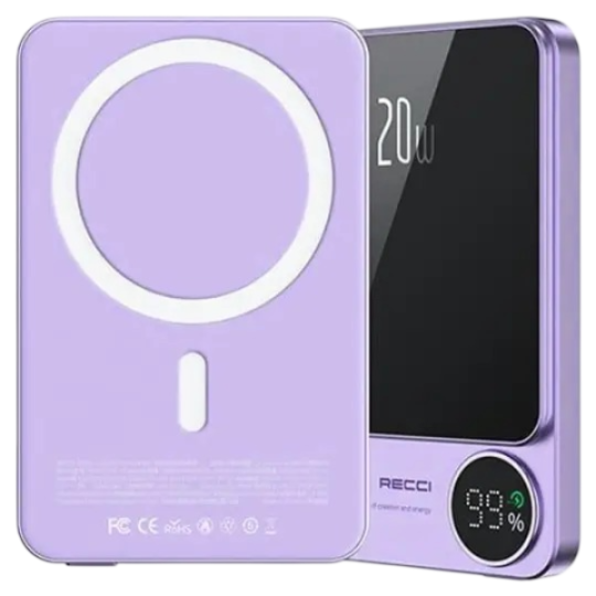 Recci Matrix RPB-W15 Wireless 5000 mAh Violet