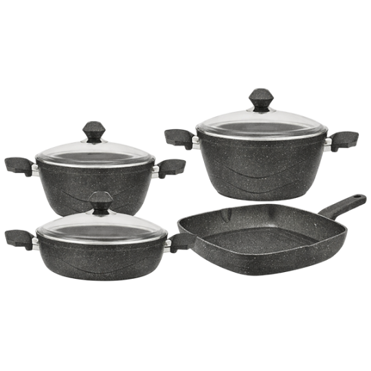 Martef Granit – 7 Parça, Gri