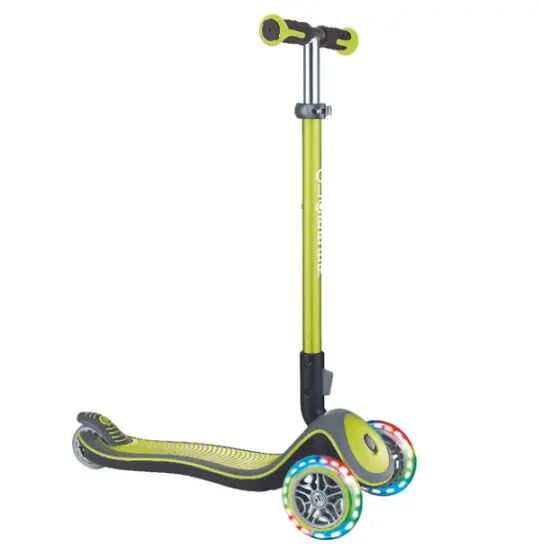 Globber ELITE DELUXE LIGHTS LIME GREEN (4897070184787)