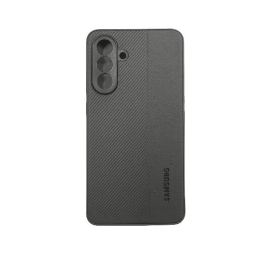 Samsung Galaxy A36 case Leather Carbon  Vertical Black