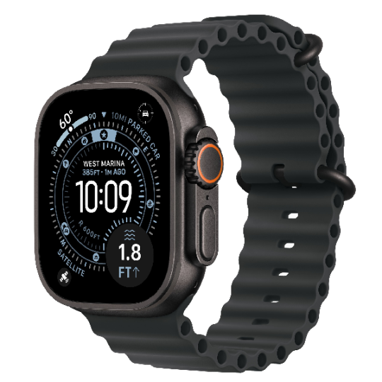 Apple Watch Ultra 3 GPS + Cellular 49mm Black Titanium Case with Black Ocean Band