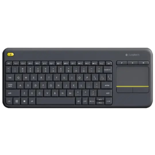 Logitech K400 Plus Media Wireless Keyboard+Touch Control Black