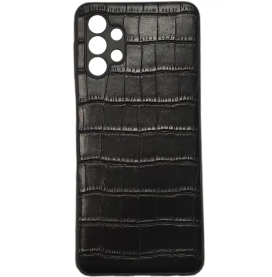 Samsung Galaxy A13 case Leather Crocodille Black