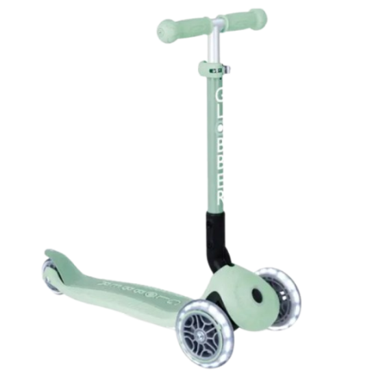 Globber JUNIOR FOLDABLE LIGHTS ECO PISTACHIO WITH ANODIZED TBAR (692-505)