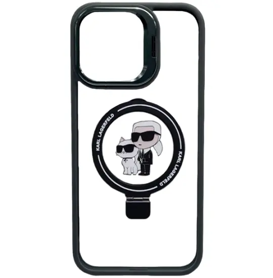 IPhone 15 Pro Max case Silicone Karl Lagerfeld Clear&Black