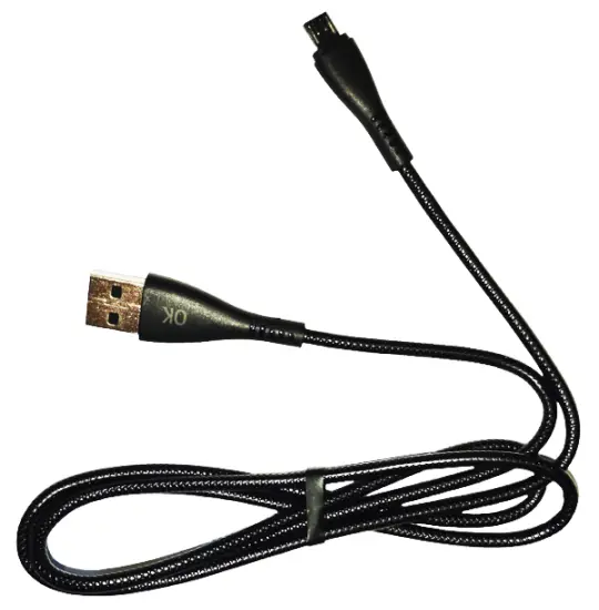 OK USB Micro-USB Leather Black