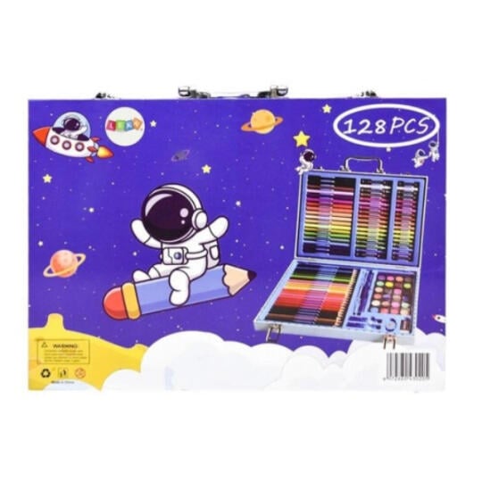 Toys Drawing Set in a case 128P Blue