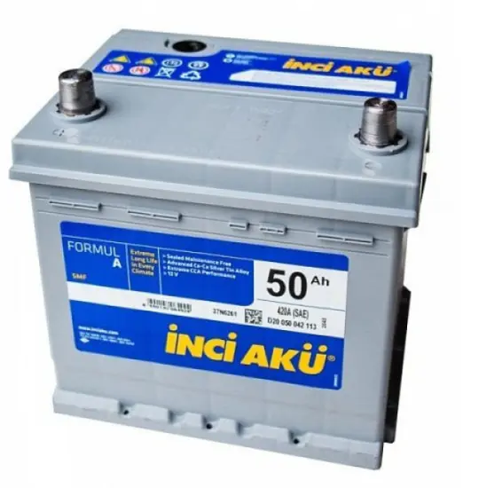 İNCİ AKÜ 50 Ah FormulA R+