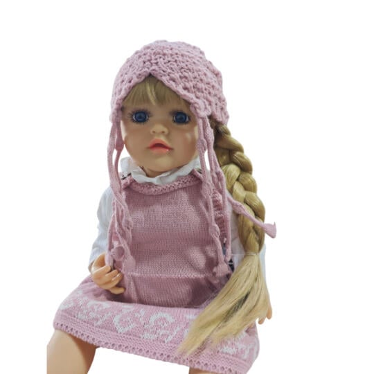 Toys Doll For Love JX300 Сlothes Wool Dresses Powder Pink