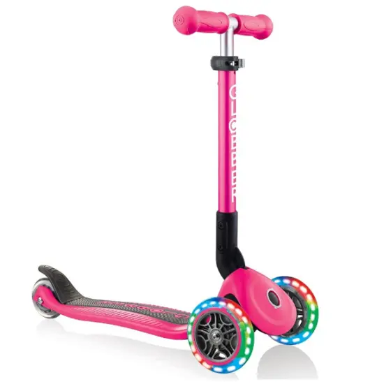 Globber JUNIOR FOLDABLE LIGHTS FUCHSIA WITH ANODIZED TBAR (437-110)