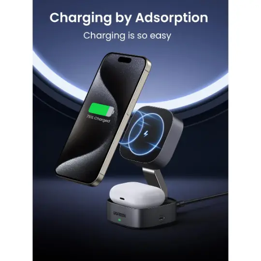 UGreen 2-in-1 Magnetic Wireless Charger (W526_35278)