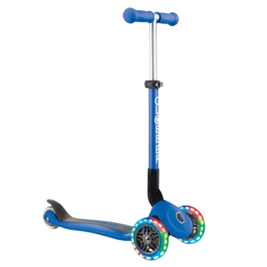 Globber JUNIOR FOLDABLE LIGHTS NAVY BLUE WITH ANODIZED TBAR (437-100)