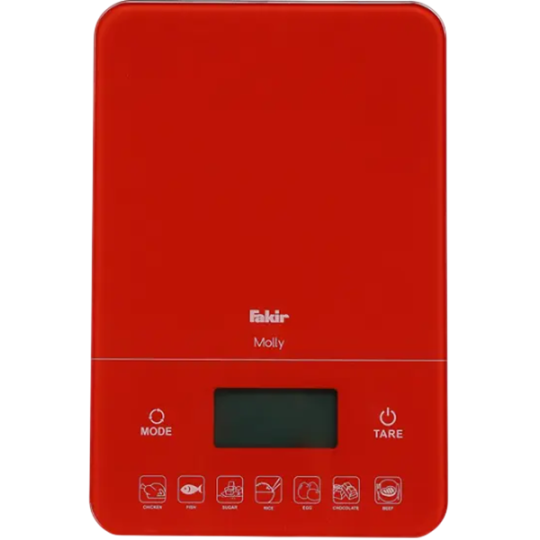 Fakir Molly Kitchen Scale red