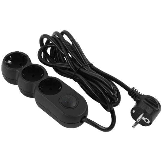 2E Power Socket (2E-U03VES3MBK) Black