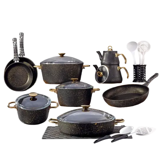 BONERA VOGUE QRANİT DUZ 21 Parça 4 mm QAZAN DƏSTİ Qara (5631)
