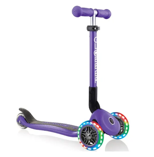 Globber JUNIOR FOLDABLE LIGHTS VIOLET WITH ANODIZED TBAR (437-103)